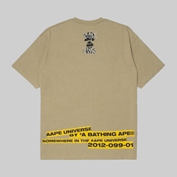 AAPE BY A BATHING APE UNVS TEE KHAKI 