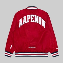 AAPE BY A BATHING APE VARSITY JACKET RED 
