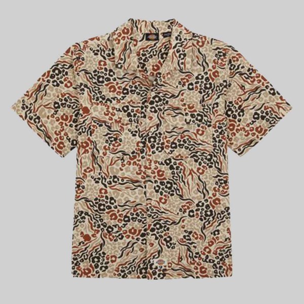 DICKIES SALTVILLE SS SHIRT CAMO PRINT RED 