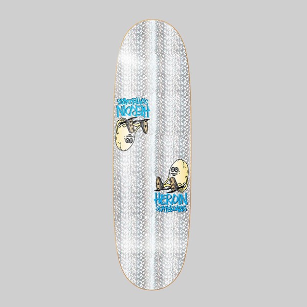 HEROIN SKATEBOARDS SYMETRICAL HOLO EGG 9.25 