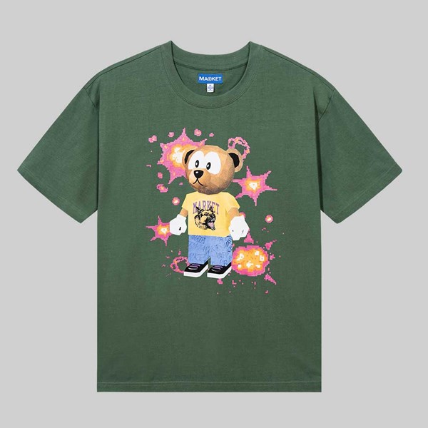MARKET 32 BIT BEAR TEE GREEN 