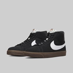 NIKE SB BLAZER MID BLACK BLACK WHITE 