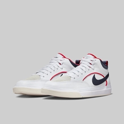 NIKE SB REACT LEO WHITE MIDNIGHT NAVY RED  