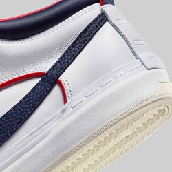 NIKE SB REACT LEO WHITE MIDNIGHT NAVY RED  