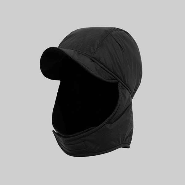 POLAR LUKE FLAP RIPSTOP CAP BLACK 