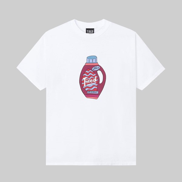 TIRED DETERGENT TEE WHITE 