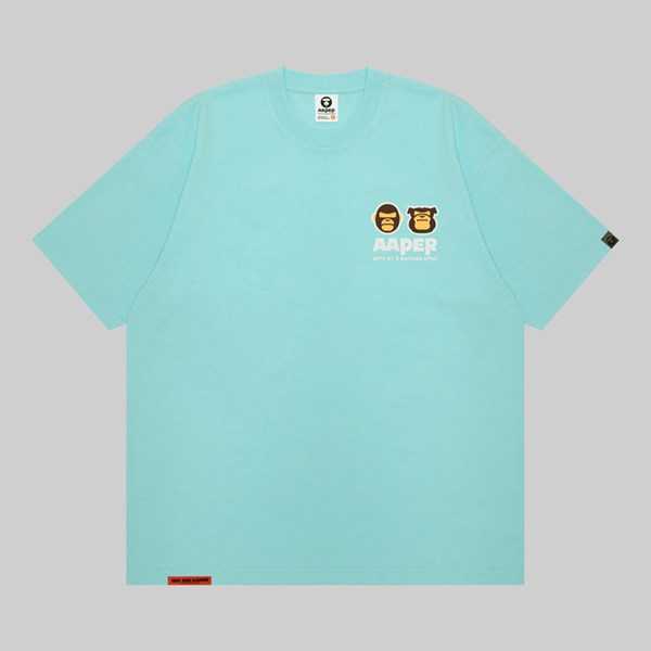 AAPE BY A BATHING APE ALDO & BRAVO TEE BLUE 