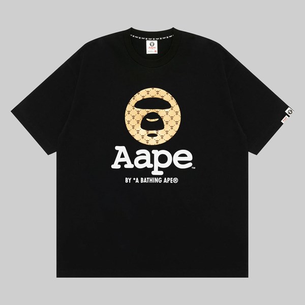 AAPE BY A BATHING APE MONOGRAMMED TEE BLACK 