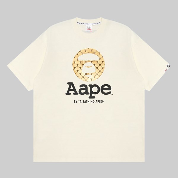 AAPE BY A BATHING APE MONOGRAMMED TEE IVORY 