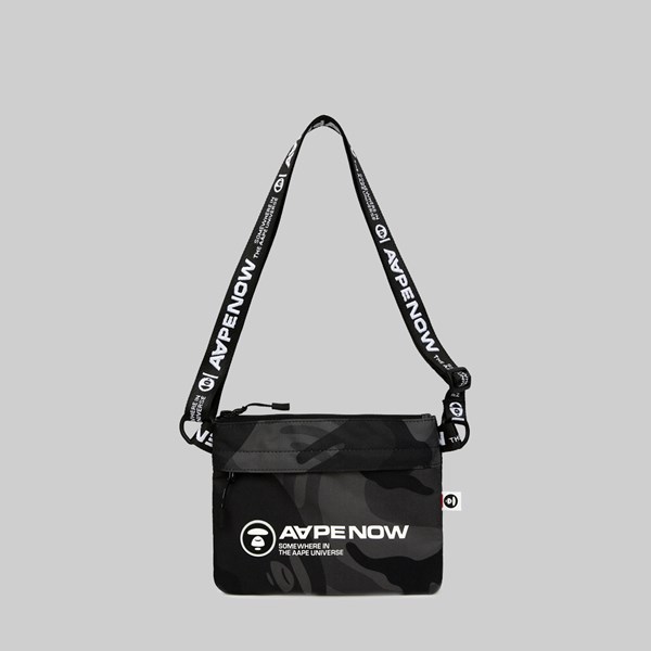 AAPE BY A BATHING APE SACOCHE BAG BLACK 