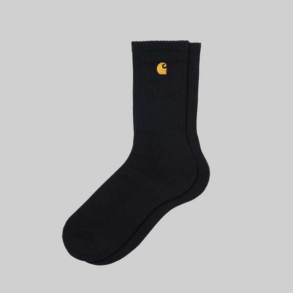 CARHARTT WIP CHASE SOCKS BLACK GOLD 