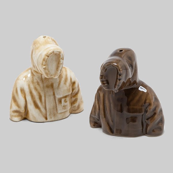 CARHARTT SALT AND PEPPER SHAKERS CERAMIC 