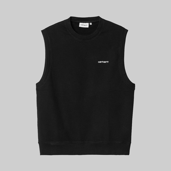 CARHARTT SCRIPT VEST SWEAT BLACK 