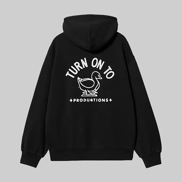 CARHARTT STAMP HOOD BLACK 