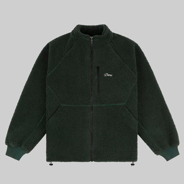 DIME POLAR FLEECE SHERPA ZIP FOREST 