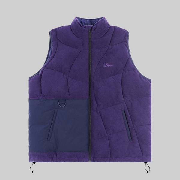 DIME SLEEVELESS PUFFER VEST PLUM 