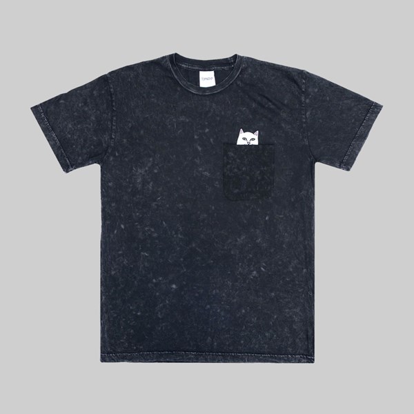 RIP N DIP LORD NERMAL POCKET TEE BLACK MINERAL WASH