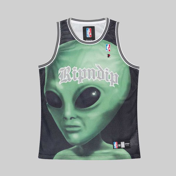 RIP N DIP WE COME IN PEACE BBALL JERSEY BLACK 