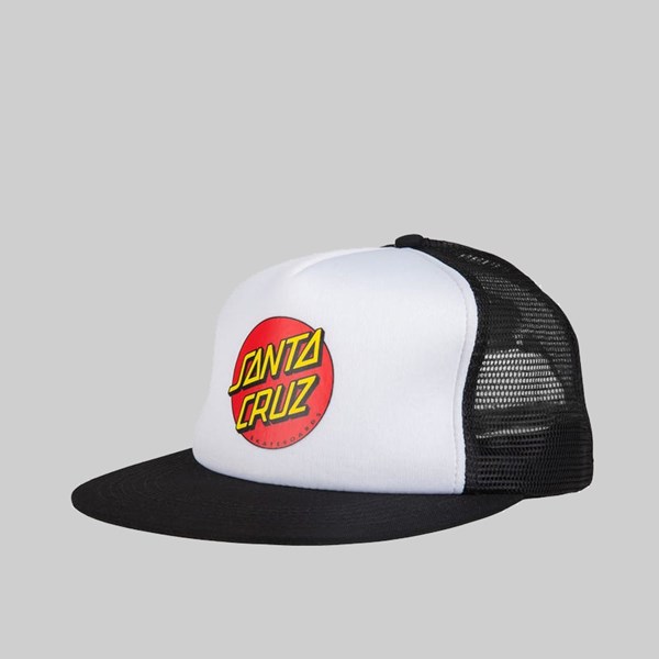 SANTA CRUZ CLASSIC DOT TRUCKER WHITE BLACK 