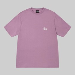 STUSSY BASIC LOGO TEE ORCHID 
