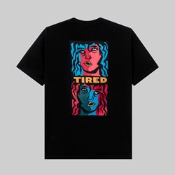 TIRED DOUBLE VISION TEE BLACK 